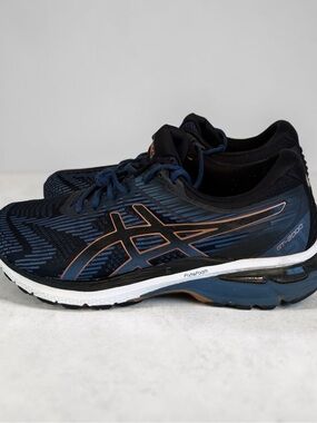ASICS GT-2000 8 Men's Running Shoes Size 11.5 Black/Navy Blue 1011A690